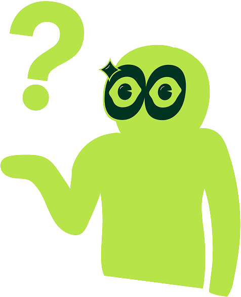 Maskot Očividne s otáznikom